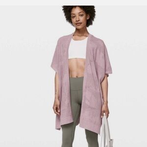 Lululemon Find Your Light Wrap Mesh Sweater Heathered Vintage Mauve One size